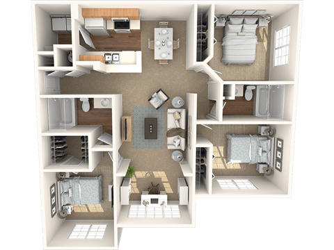 The Dogwood Floor Plan at Grandeville on Saxon, Orange City, Florida
